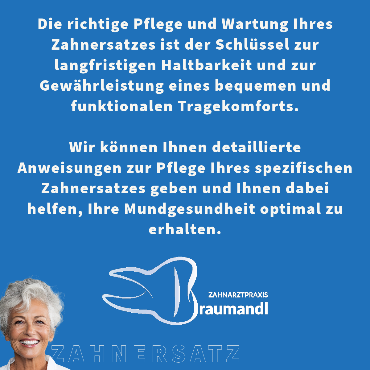 Die richtige Pflege und Wartung Ihres Zahnersatzes ist der Schlüssel zur langfristigen Haltbarkeit und zur Gewährleistung eines bequemen und funktionalen Tragekomforts. Wir können Ihnen detaillierte Anweisungen zur Pflege Ihres spezifischen Zahnersatzes geben und Ihnen dabei helfen, Ihre Mundgesundheit optimal zu erhalten.